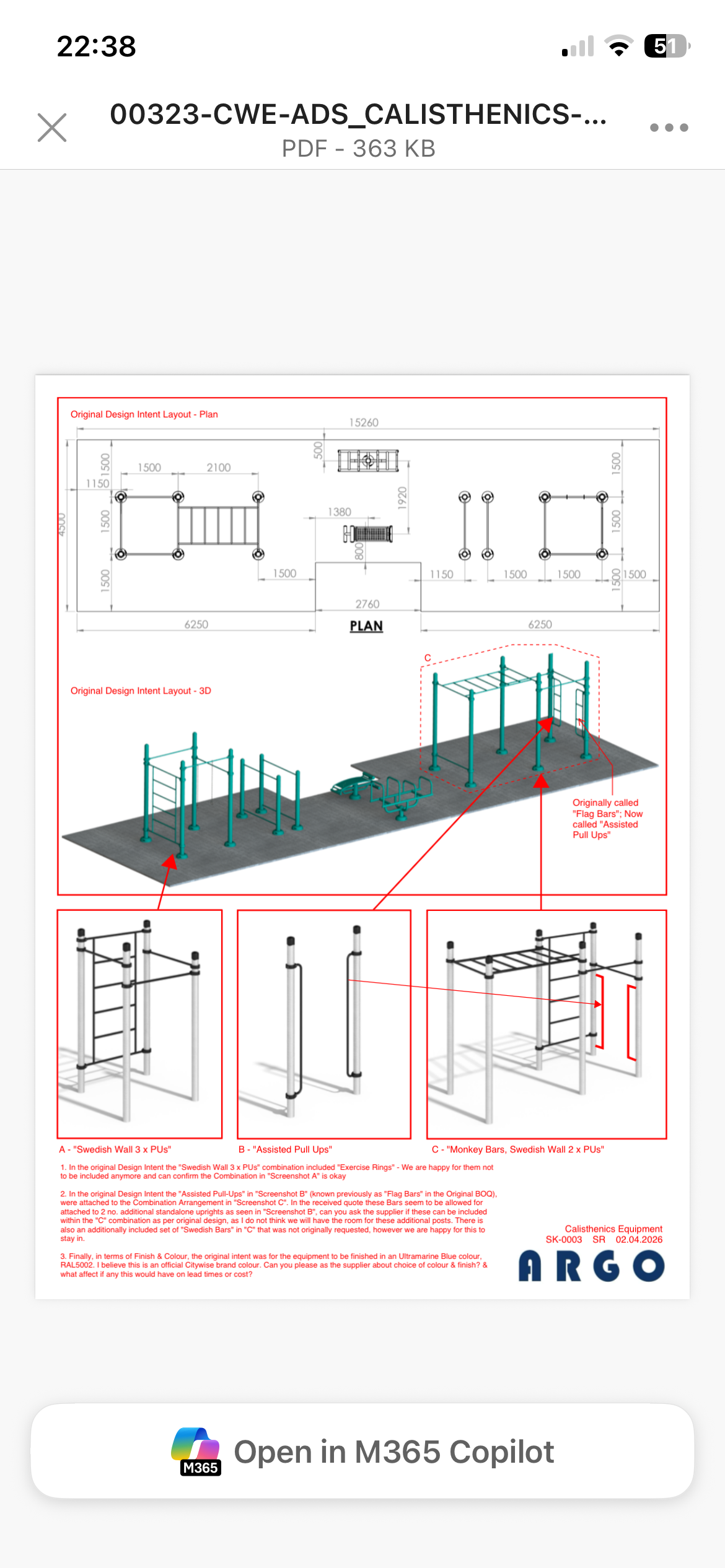 CityWise outdoor calisthenics equipment design drawing
