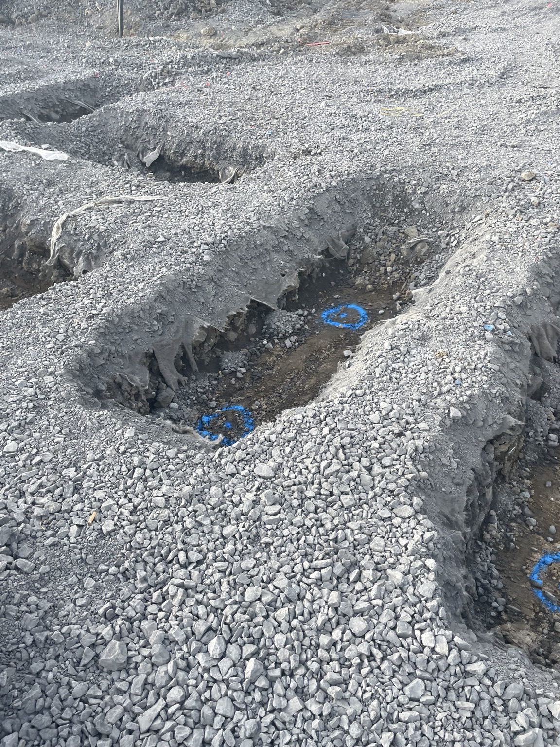 Foundation excavations for outdoor calisthenics equipment at CityWise
