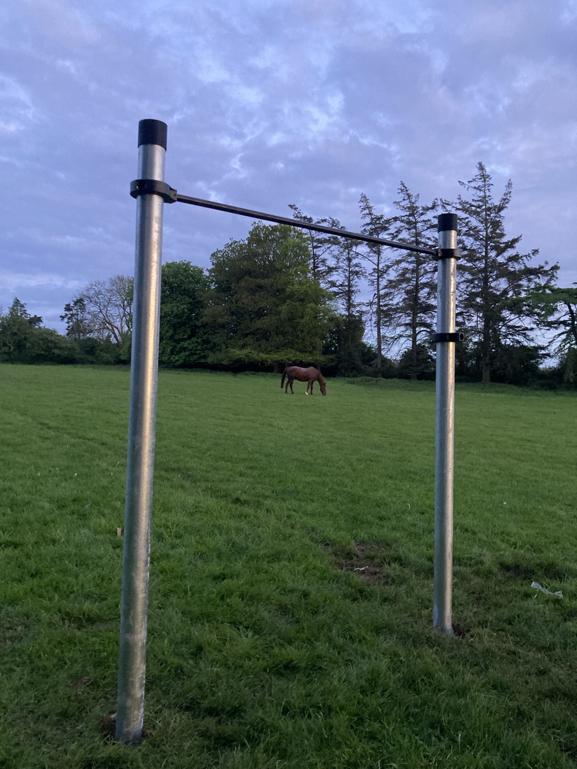 Galvanised steel home pull-up bar installation